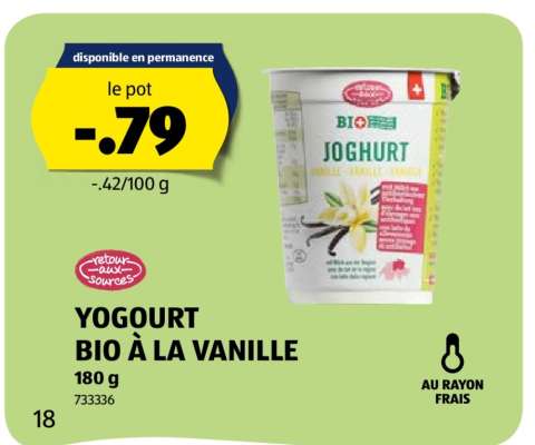 YOGOURT BIO À LA VANILLE