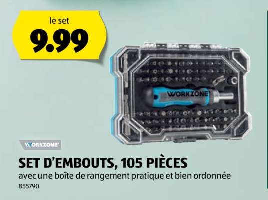 SET D’EMBOUTS, 105 PIÈCES