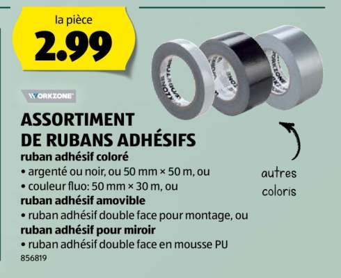 ASSORTIMENT DE RUBANS ADHÉSIFS
