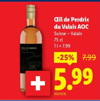 Oeil de Perdrix du Valais AOC