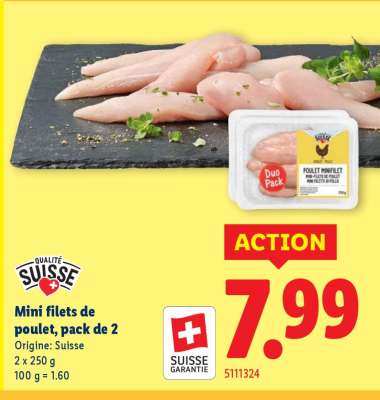 Mini filets de poulet, pack de 2