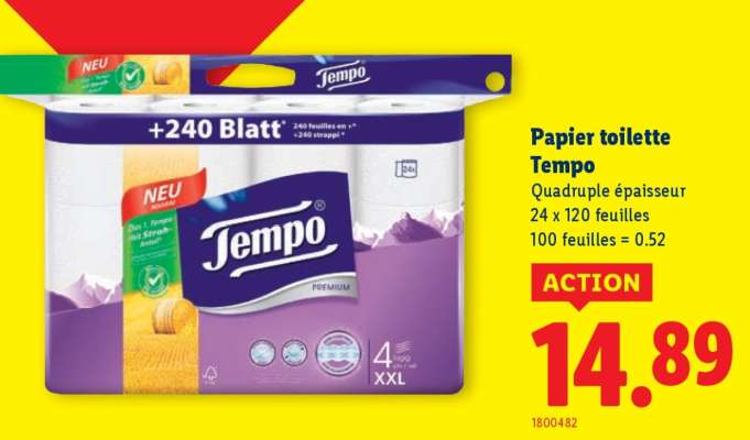 Papier toilette Tempo