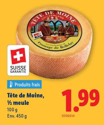 Tête de Moine, 1/2 meule