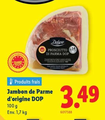 Jambon de Parme d’origine DOP