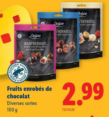 Fruits enrobés de chocolat