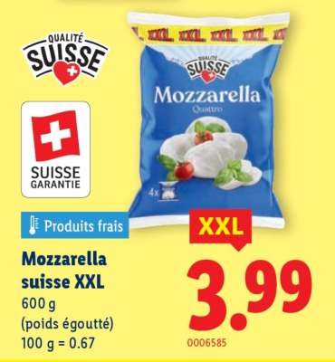 Mozzarella suisse XXL
