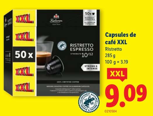 Capsules de café XXL