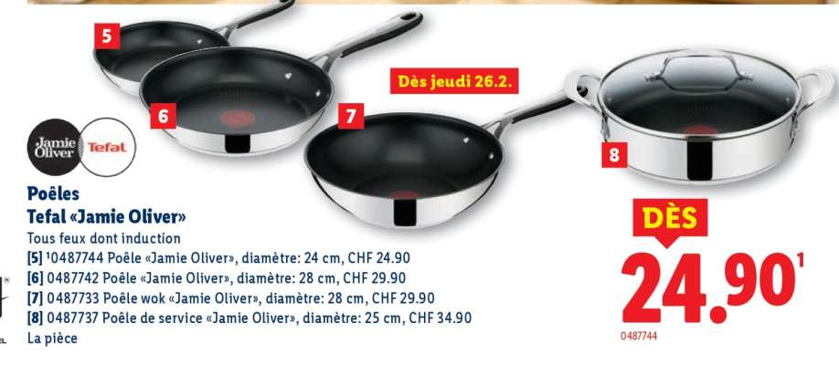 Poêles Tefal «Jamie Oliver»
