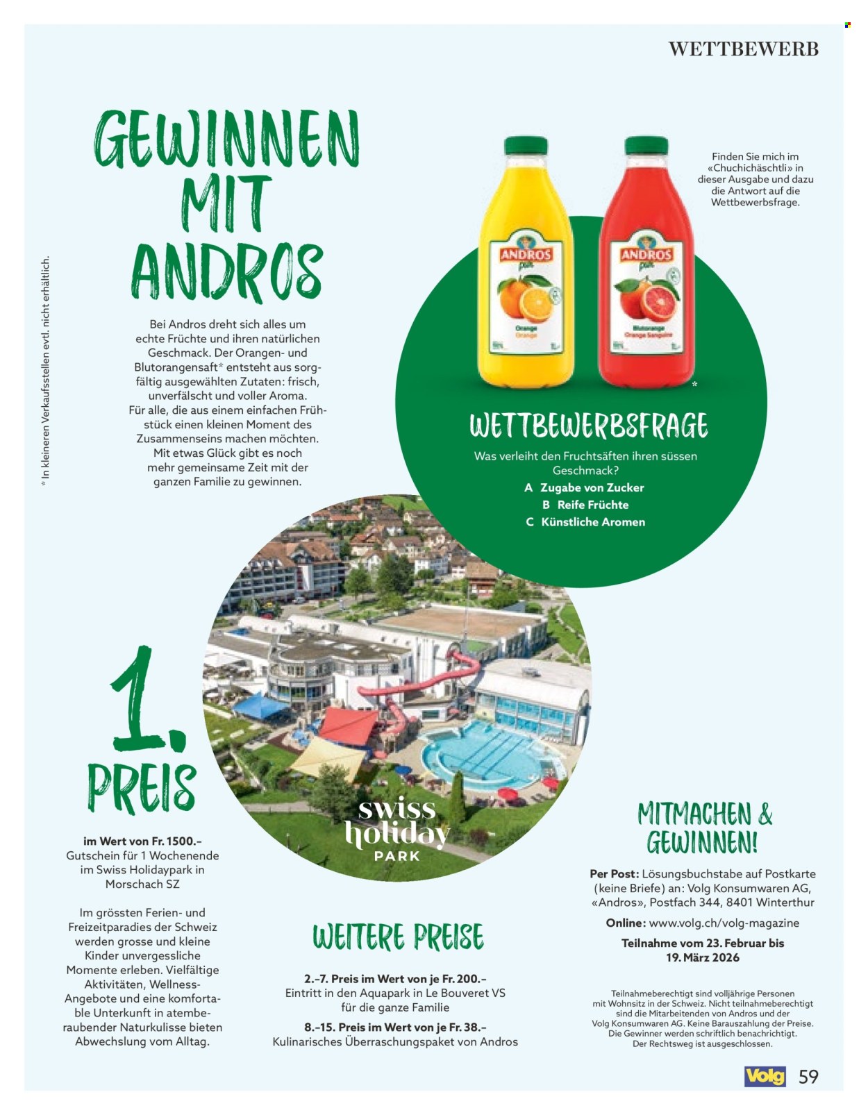 Catalogue Volg - 1.3.2026 - 31.3.2026. Page 59. Page 59