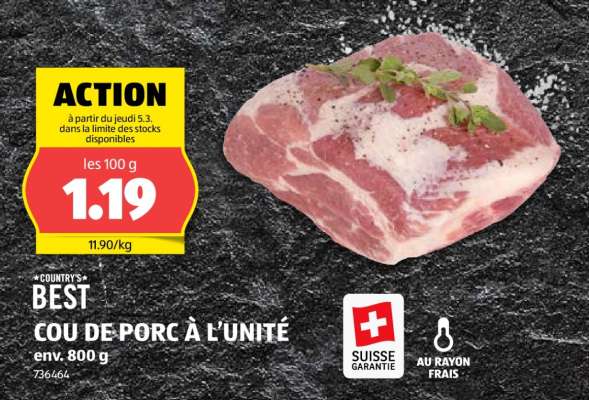 BEST COU DE PORC À L'UNITÉ