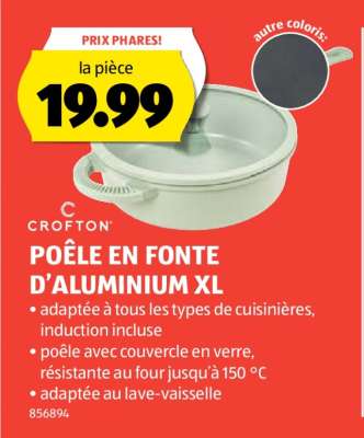 CROFTON POÊLE EN FONTE D'ALUMINIUM XL