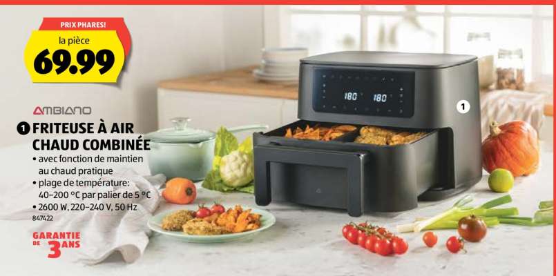 FRITEUSE À AIR CHAUD COMBINÉE