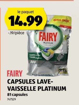 FAIRY CAPSULES LAVE-VAISSELLE PLATINUM