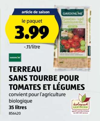 TERREAU SANS TOURBE POUR TOMATES ET LÉGUMES