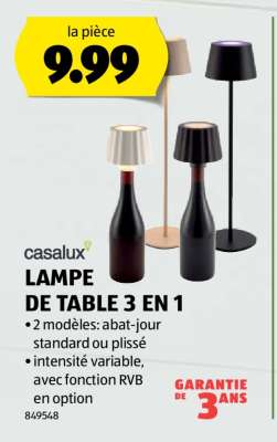 LAMPE DE TABLE 3 EN 1