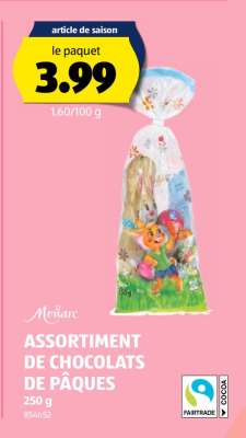 ASSORTIMENT DE CHOCOLATS DE PÂQUES
