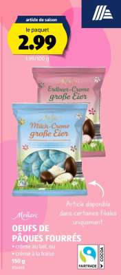 OEufs de Pâques fourrés