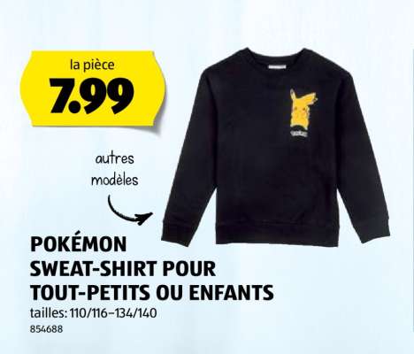 POKÉMON SWEAT-SHIRT POUR TOUT-PETITS OU ENFANTS