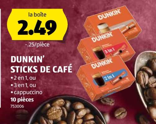 DUNKIN' STICKS DE CAFÉ