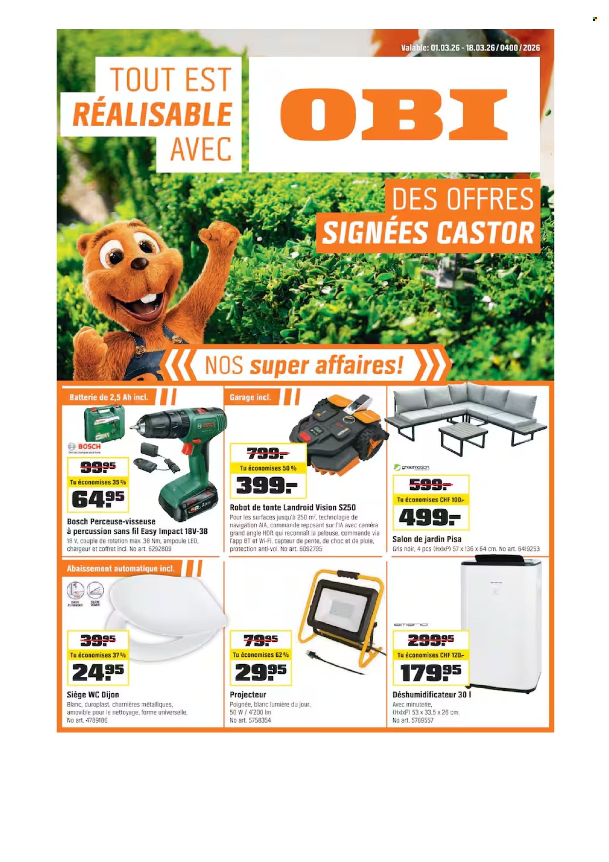 Catalogue OBI - 1.3.2026 - 18.3.2026. Page 1. Page 1