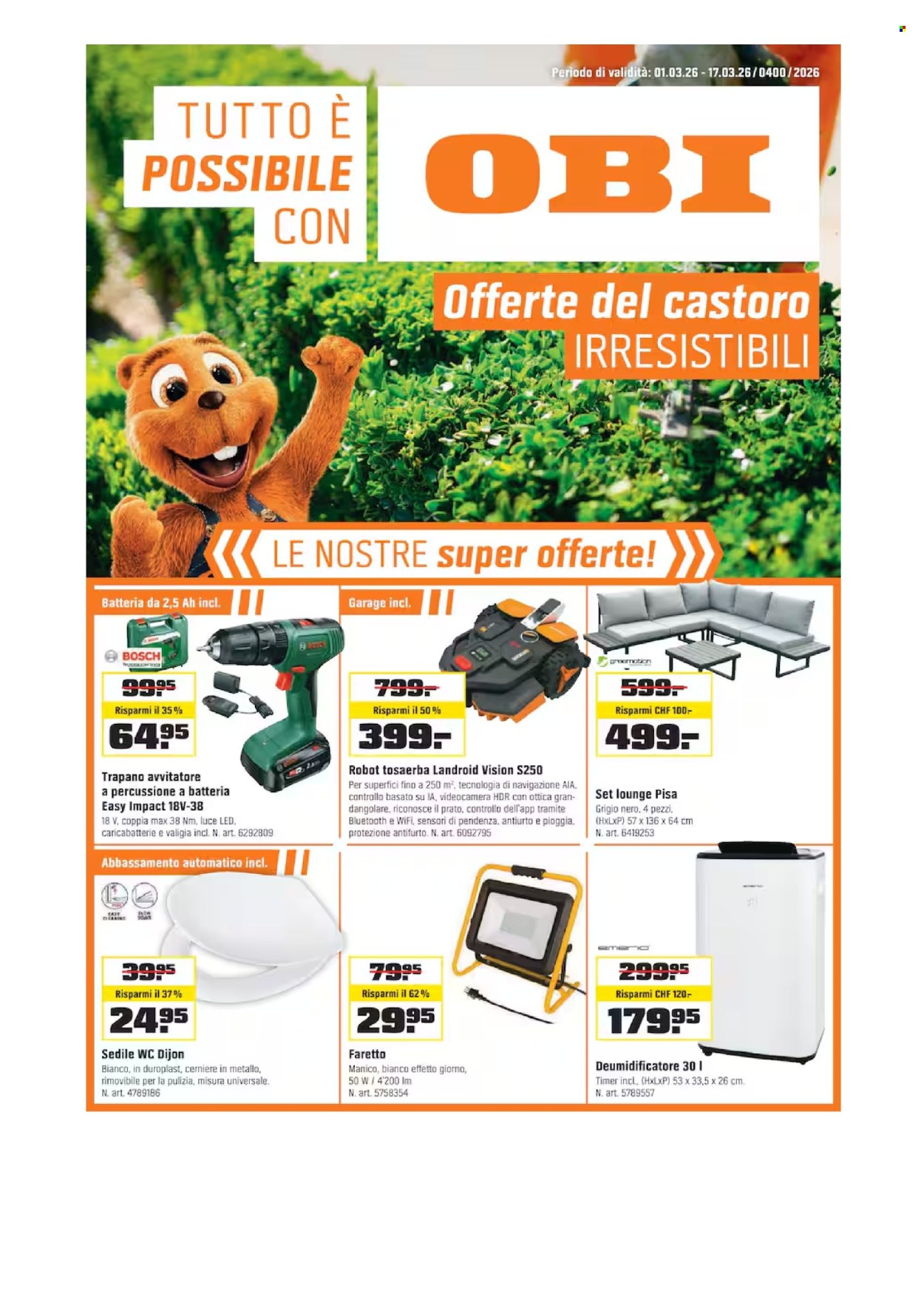 Catalogue OBI - 1.3.2026 - 17.3.2026. Page 1. Page 1