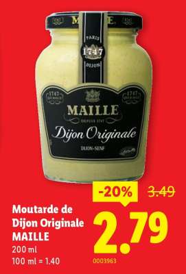 Moutarde de Dijon Originale MAILLE