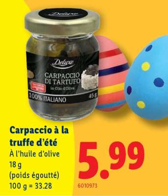 Carpaccio à la truffe d'été