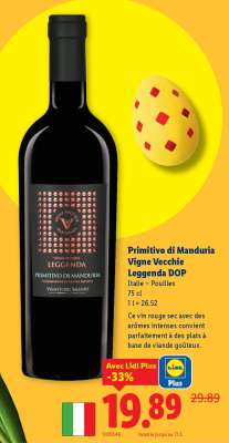 Primitivo di Manduria Vigne Vecchie Leggenda DOP