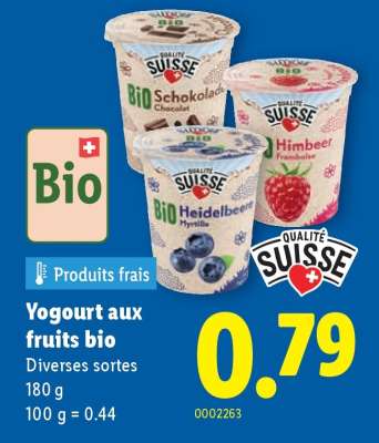 YOGOURT AUX FRUITS BIO