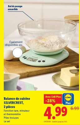 Balance de cuisine SILVERCREST, 2 pièces