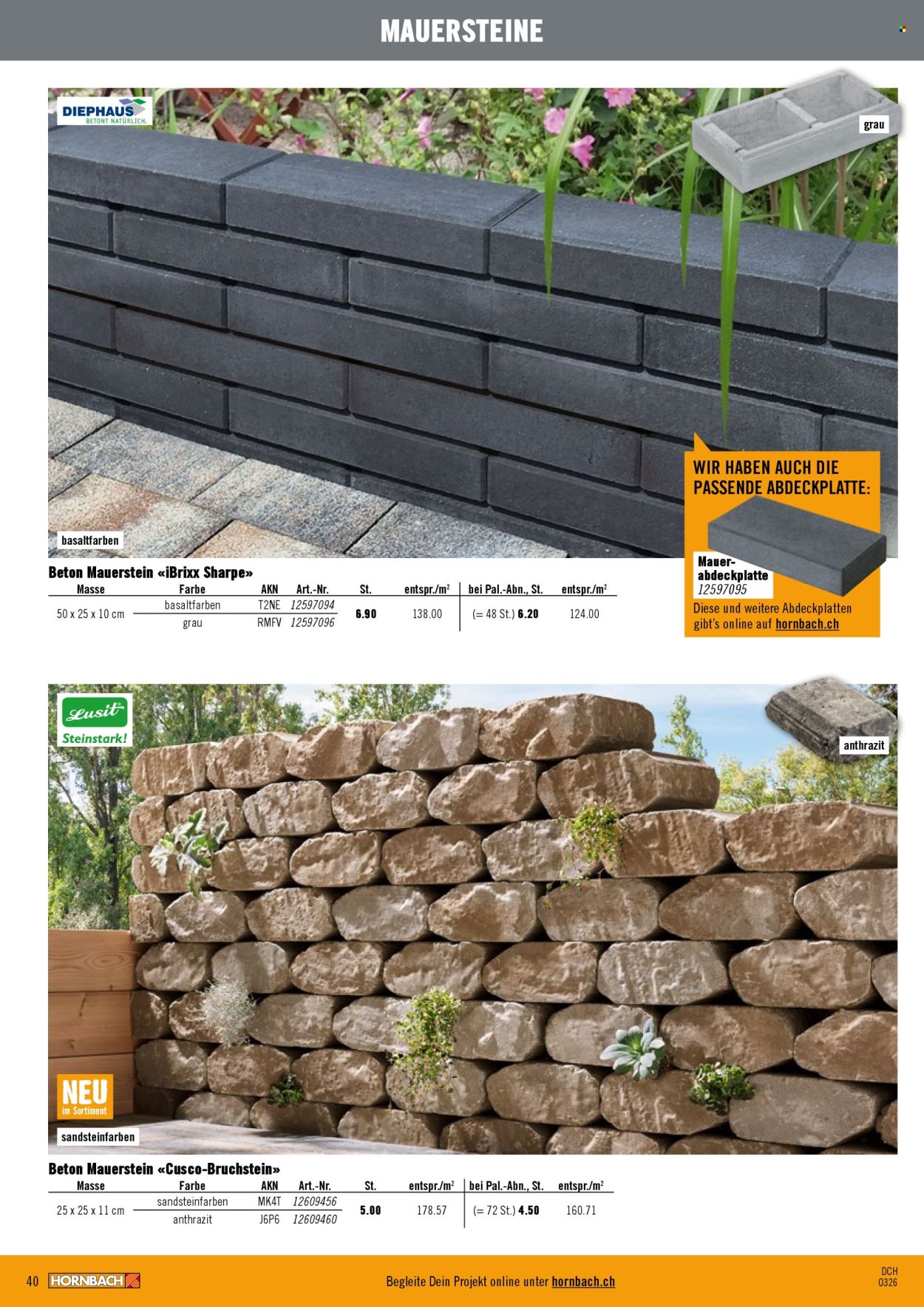 Catalogue Hornbach. Page 40. Page 40