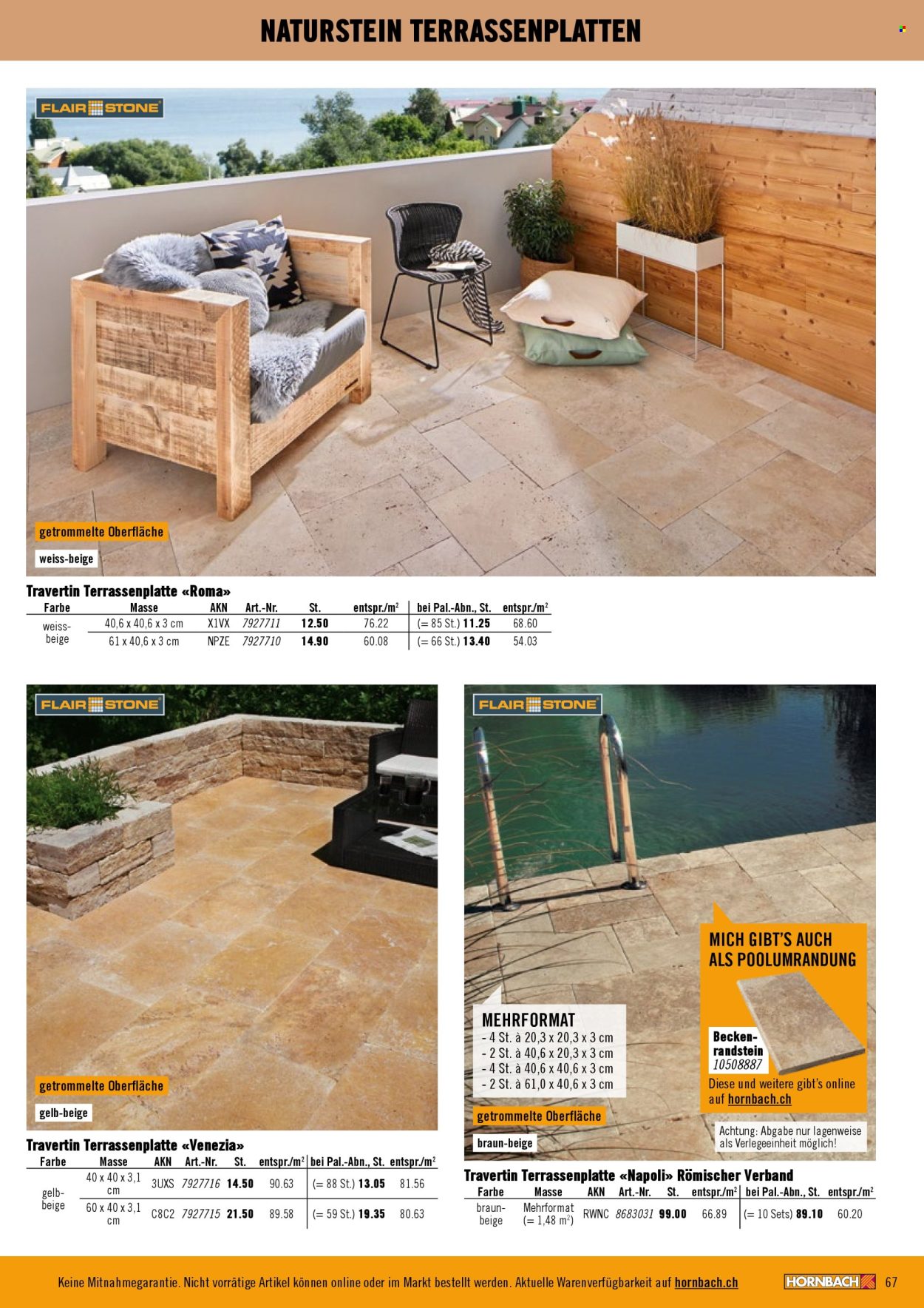 Catalogue Hornbach. Page 67. Page 67