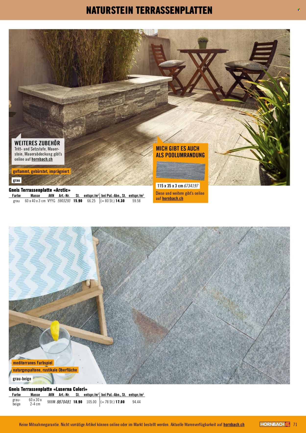 Catalogue Hornbach. Page 71. Page 71