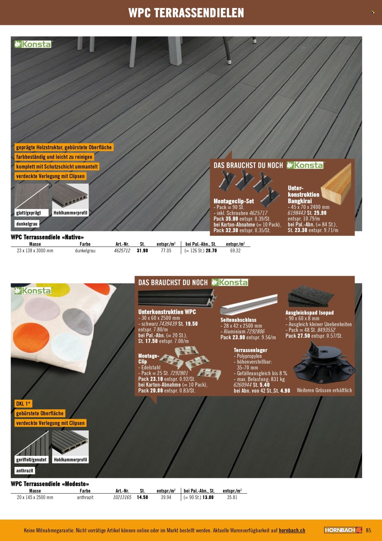 Catalogue Hornbach. Page 85. Page 85