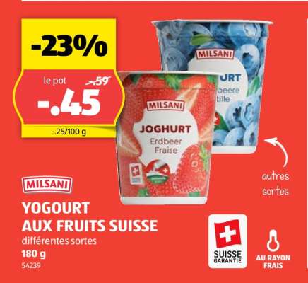 YOGOURT AUX FRUITS SUISSE