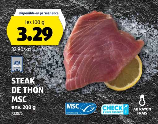 Steak de thon MSC