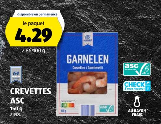 Crevettes ASC