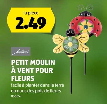 PETIT MOULIN À VENT POUR FLEURS