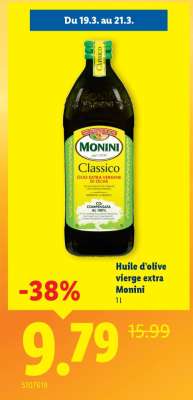 Huile d'olive vierge extra Monini