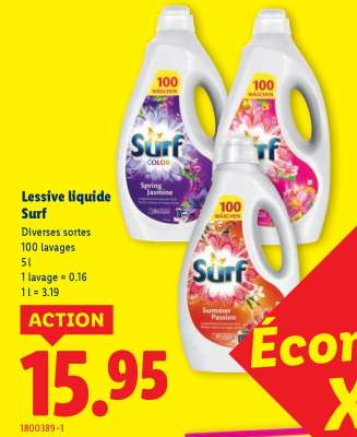 Lessive liquide Surf