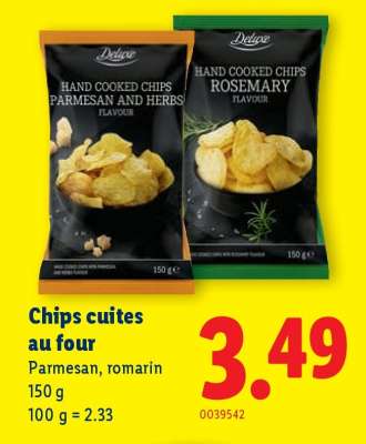 Chips cuites au four