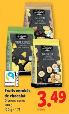 Fruits enrobés de chocolat