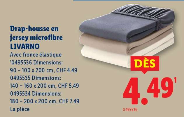 Drap-housse en jersey microfibre LIVARNO