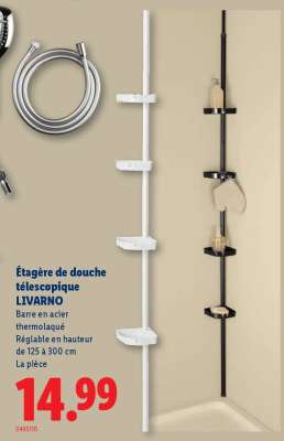 Étagère de douche télescopique LIVARNO