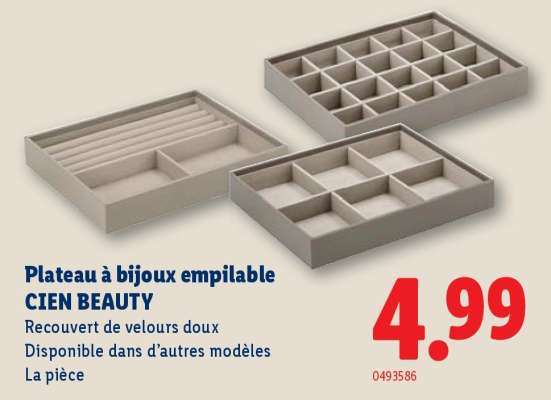 Plateau à bijoux empilable