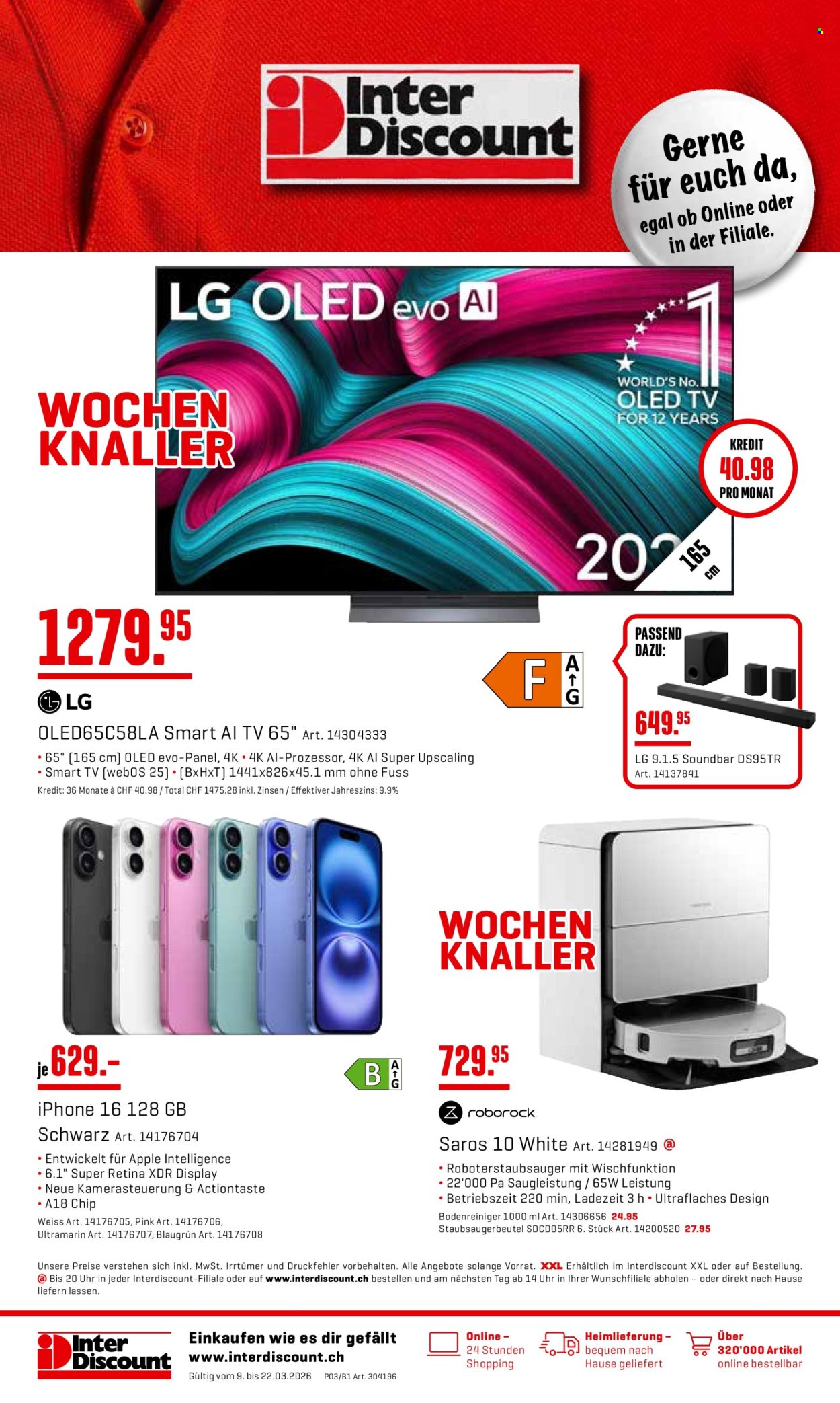 Catalogue Interdiscount - 9.3.2026 - 22.3.2026. Page 1. Page 1