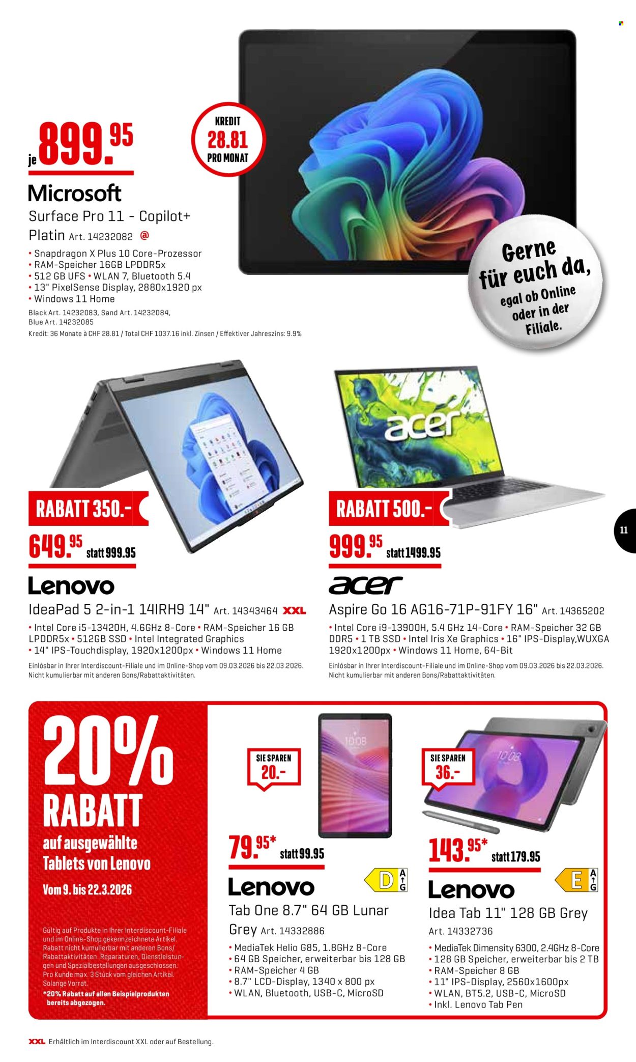 Catalogue Interdiscount - 9.3.2026 - 22.3.2026. Page 11. Page 11