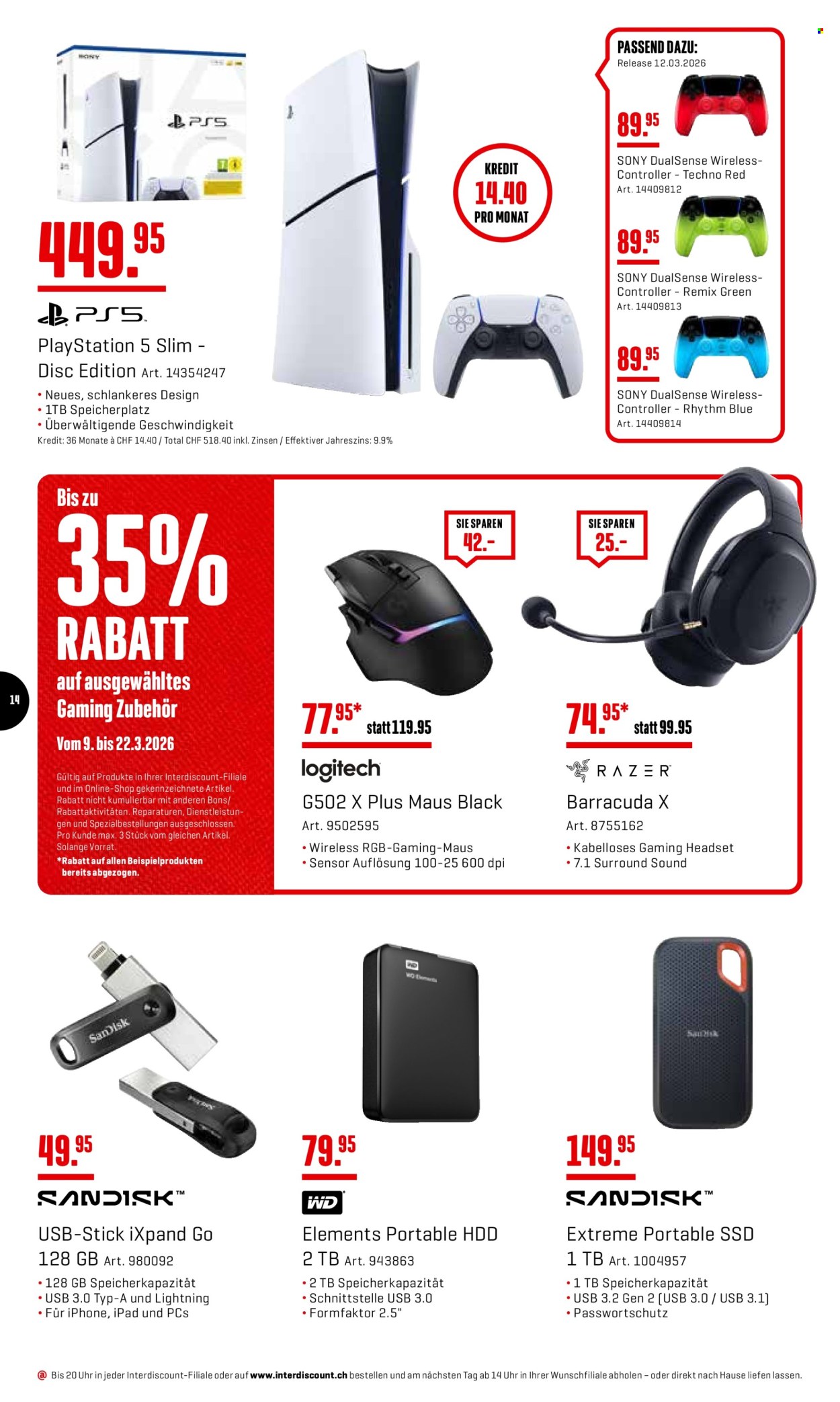 Catalogue Interdiscount - 9.3.2026 - 22.3.2026. Page 14. Page 14