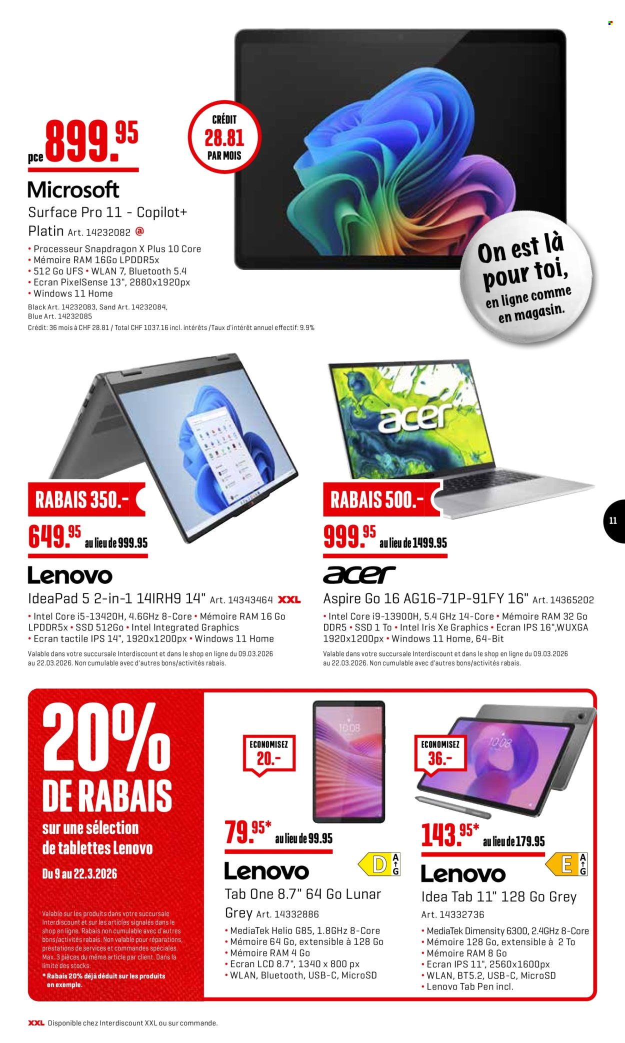 Catalogue Interdiscount - 9.3.2026 - 22.3.2026. Page 11. Page 11