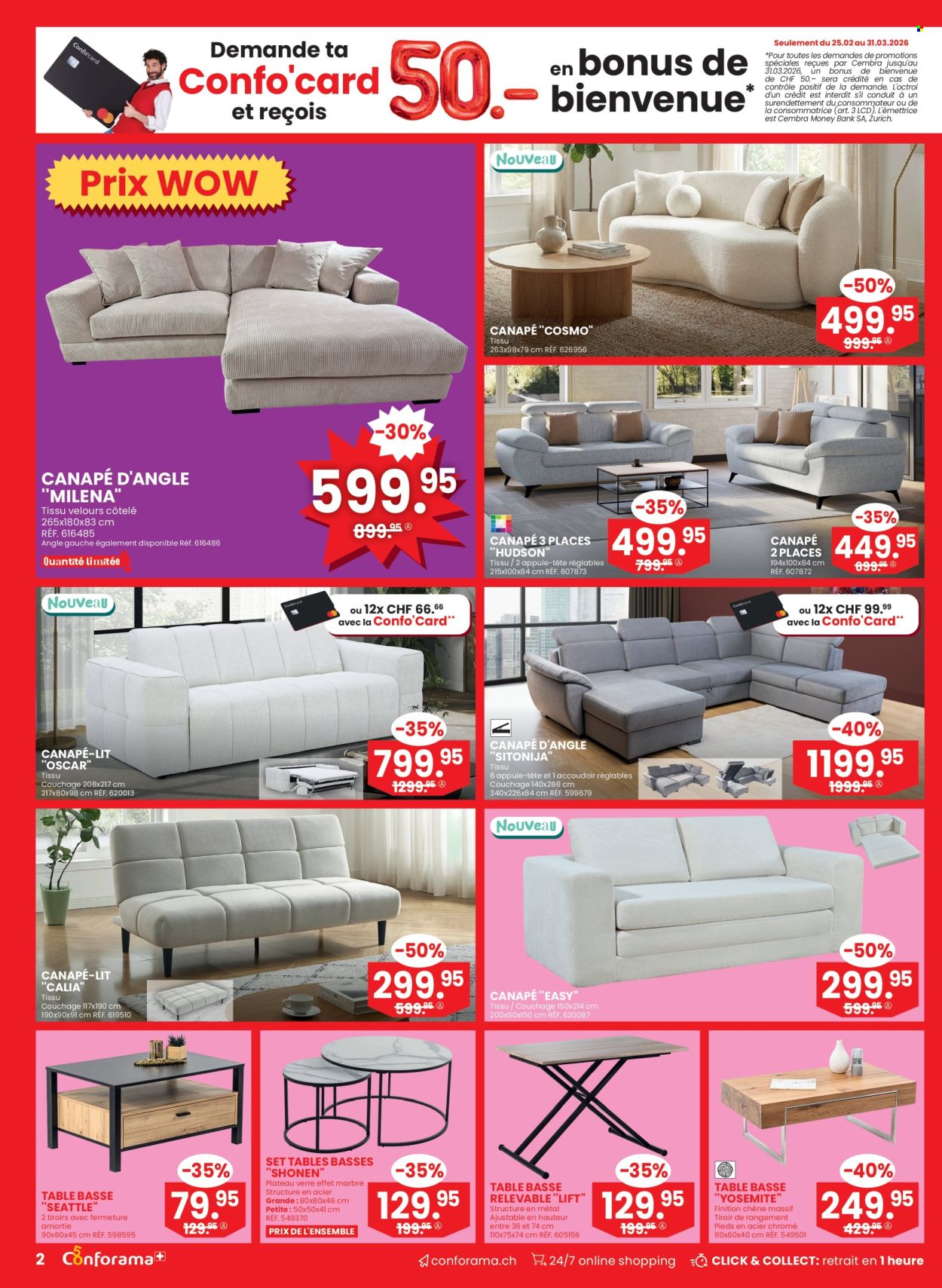 Catalogue Conforama - 11.3.2026 - 24.3.2026. Page 2. Page 2